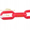 Łańcuch plastikowy 25 m blokujący 6 mm ostrzegawczy biało-czerwony solidny