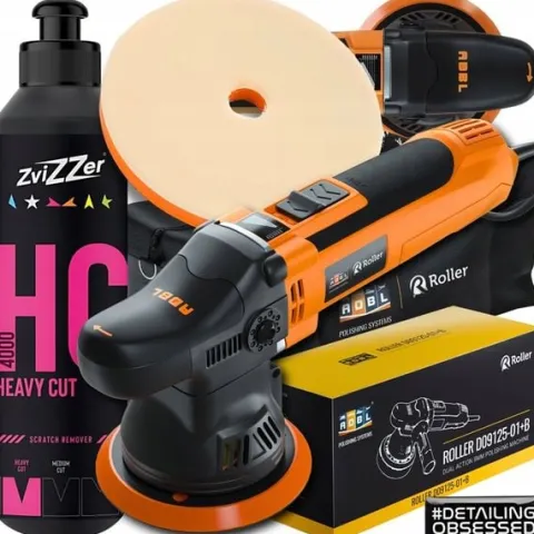 ADBL ROLLER MASZYNA POLERSKA 9MM zestaw na mocne zarysowania pasta + futro