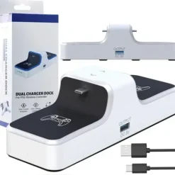 Ładowarka PS5 do Padów DualSense Stacja Dokująca Kontrolerów PODŚWIETLANA
