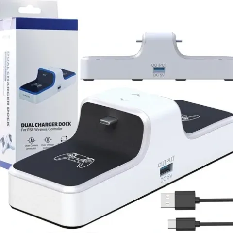 Ładowarka PS5 do Padów DualSense Stacja Dokująca Kontrolerów PODŚWIETLANA