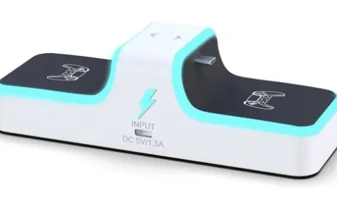 Ładowarka PS5 do Padów DualSense Stacja Dokująca Kontrolerów PODŚWIETLANA