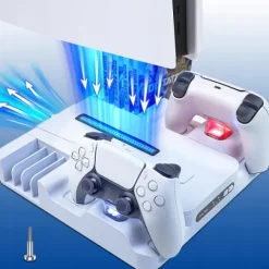 Ładowarka PS5 Stacja Dokująca DualSense VR2 Chłodzenie LED USB