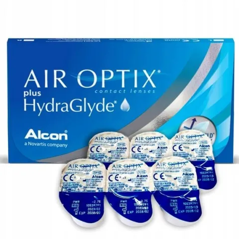 AIR OPTIX HYDRAGLYDE 6 SZT SOCZEWKI KONTAKTOWE MIESIĘCZNE MOC -2,50