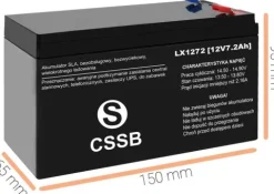 AKUMULATOR BEZOBSŁUGOWY AGM 12V 7.2Ah DO ZABAWKI AUTKA UPS ALARM KOSIARKI