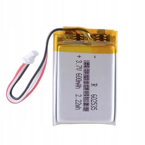 Akumulator Li-Poly 600mAh 3.7V NTC JST 602535