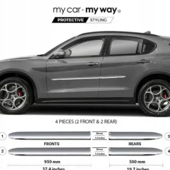 Alfa Romeo STELVIO - Listwy CHROM Drzwi Ochronne