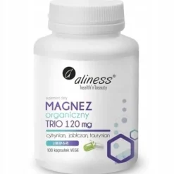 Aliness MAGNEZ ORGANICZNY TRIO + B6 TAURYNIAN JABŁCZAN CYTRYNIAN 100 KAPS
