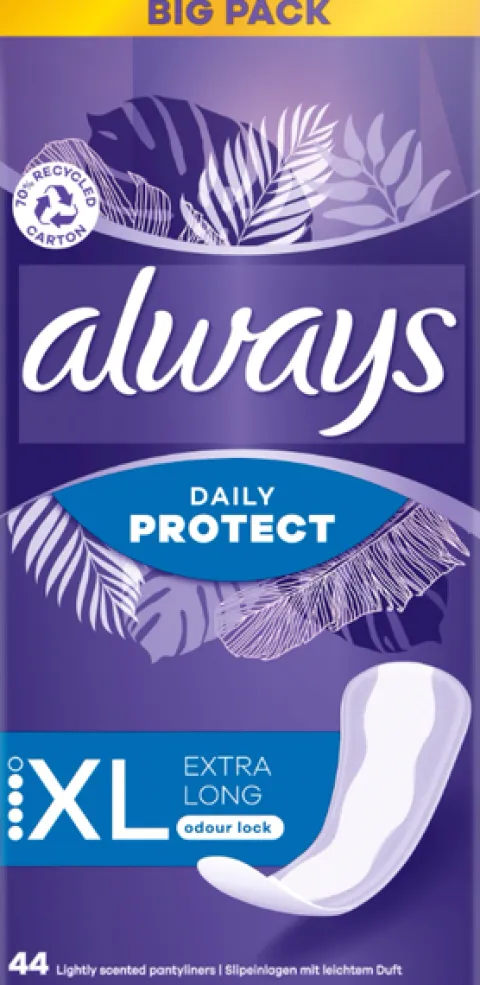 ALWAYS LONG PLUS WKŁADKI HIGIENICZNE 44 SZT