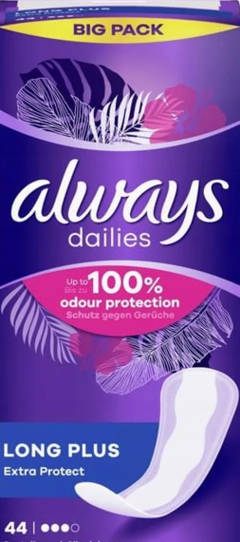 ALWAYS LONG PLUS WKŁADKI HIGIENICZNE 44 SZT