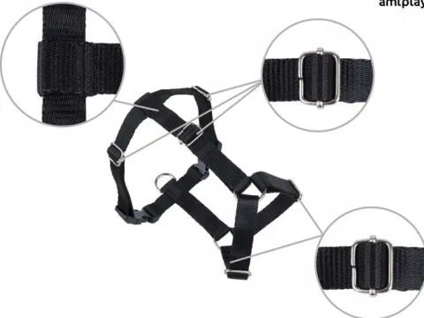 amiplay Szelki regulowane Guard Samba L Czarne