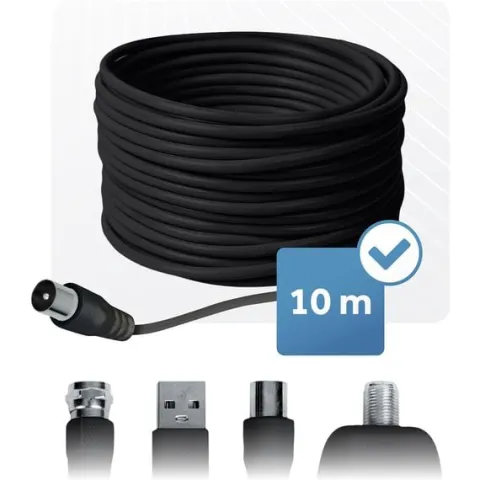 Antena wewnętrzna zewnętrzna TV ultra HD 4K Berdsen BD-955 czarna