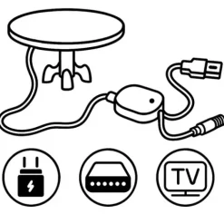 Antena wewnętrzna zewnętrzna TV ultra HD 4K Berdsen BD-955 czarna