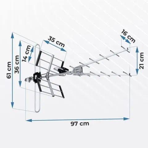 Antena zewnętrzna kierunkowa TV ultra HD 4K Berdsen BD-954