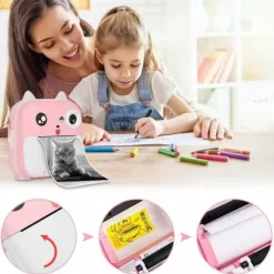 APARAT BŁYSKAWICZNY DLA DZIECI DRUKUŚ DRUKARKA Z KARTĄ 32 GB + 3 ROLKI