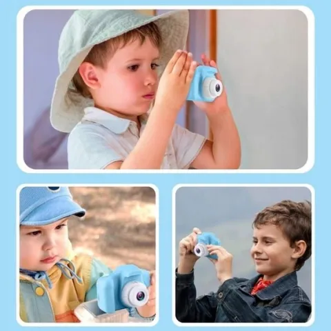 APARAT CYFROWY DLA DZIECI Dziecka Fotograficzny NIEBIESKI PREZENT+KARTA 4GB