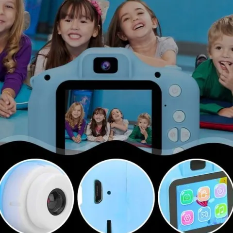 APARAT CYFROWY DLA DZIECI Dziecka Fotograficzny NIEBIESKI PREZENT+KARTA 4GB
