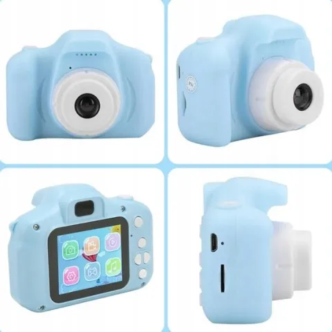APARAT CYFROWY DLA DZIECI Dziecka Fotograficzny NIEBIESKI PREZENT+KARTA 4GB