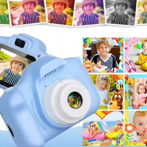 APARAT CYFROWY DLA DZIECI Dziecka Fotograficzny NIEBIESKI PREZENT+KARTA 4GB