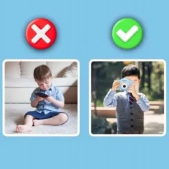 APARAT CYFROWY DLA DZIECI Dziecka Fotograficzny NIEBIESKI KOTEK + KARTA 4GB