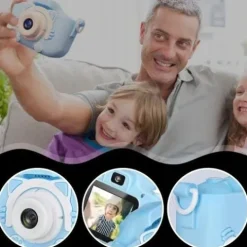 APARAT CYFROWY DLA DZIECI Dziecka Fotograficzny NIEBIESKI KOTEK + KARTA 4GB