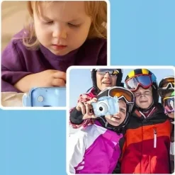 APARAT CYFROWY DLA DZIECI Dziecka Fotograficzny NIEBIESKI KOTEK + KARTA 4GB