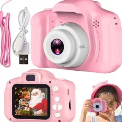 APARAT CYFROWY DLA DZIECI FOTOGRAFICZNY KAMERA GRY LCD EFEKTY + zawieszka