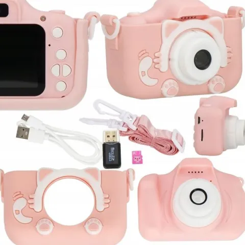 APARAT CYFROWY DLA DZIECI FULL HD 40 Mpx KAMERA GRY+KARTA 32gb ZESTAW XXL