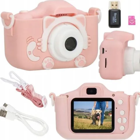 APARAT CYFROWY DLA DZIECI FULL HD 40 Mpx KAMERA GRY+KARTA 32gb ZESTAW XXL