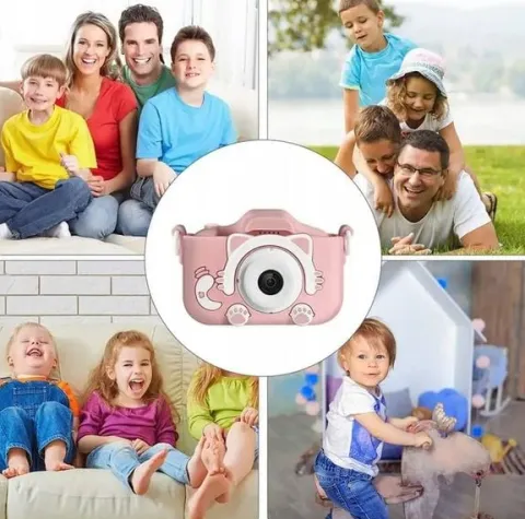 APARAT CYFROWY DLA DZIECI FULL HD 12MPX KAMERA GRY + KARTA 32GB ZESTAW XXL