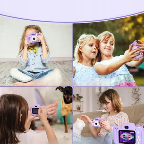 APARAT CYFROWY DLA DZIECI JEDNOROŻEC 48Mpx SELFIE KAMERA+KARTA 32GB MENU PL