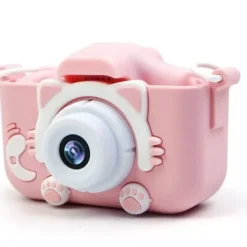 APARAT CYFROWY DLA DZIECI KAMERA HD + ETUI KOTEK RÓŻOWY X5 GRY SMYCZ