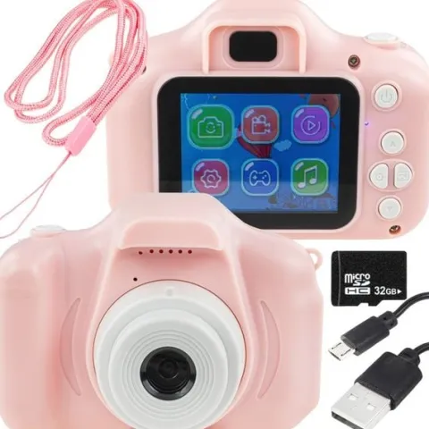 APARAT CYFROWY FOTOGRAFICZNY 40MPX ZABAWKA DLA DZIECI + KARTA 32GB + 4 GRY