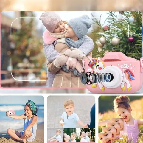 APARAT CYFROWY FOTOGRAFICZNY DLA DZIECI 40Mpx KAMERA ZABAWKA GRY+KARTA 32GB