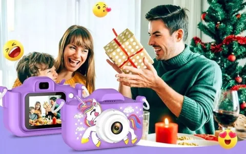 APARAT CYFROWY FOTOGRAFICZNY DLA DZIECI 40Mpx KAMERA ZABAWKA GRY+KARTA 32GB