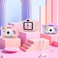 APARAT CYFROWY FOTOGRAFICZNY DLA DZIECI 40Mpx KAMERA ZABAWKA GRY+KARTA 32GB