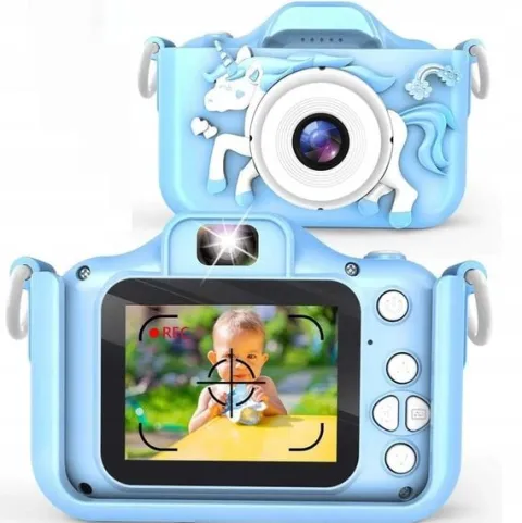 APARAT CYFROWY FOTOGRAFICZNY DLA DZIECI FULL HD JEDNOROŻEC + KARTA 32GB