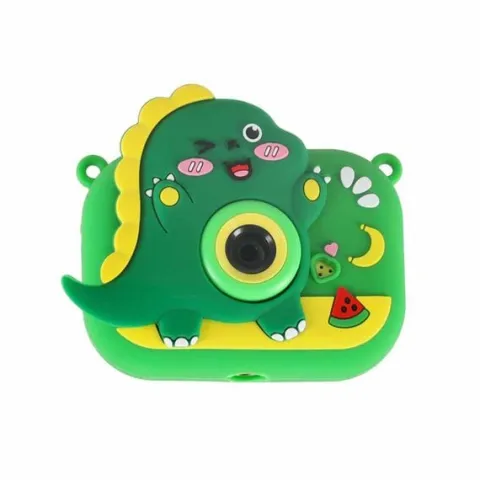 Aparat Cyfrowy Fotograficzny dla Dzieci Dinozaur Zielony Statyw Kamera Gry