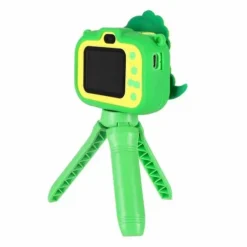 Aparat Cyfrowy Fotograficzny dla Dzieci Dinozaur Zielony Statyw Kamera Gry