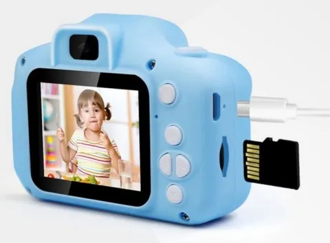 APARAT CYFROWY FOTOGRAFICZNY DLA DZIECI DZIECKA KOTEK 5 GIER + KARTA 32 GB
