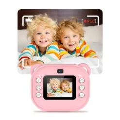 Aparat cyfrowy z drukarką InstantPrint zdjęcia, filmy, gry różowy