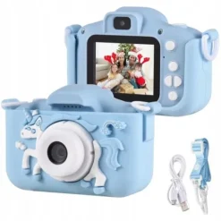 APARAT DLA DZIECI CYFROWY FOTOGRAFICZNY JEDNOROŻEC +KARTA 32GB NA PREZENT