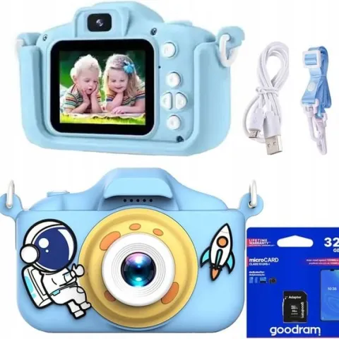 Aparat dla dzieci 1080p z grami +32GB karta pamięci prezent urodziny święta