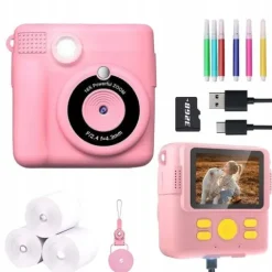 APARAT DYI DO DRUKOWANIA ZDJĘĆ # 1080P # KARTA 32GB # RÓŻOWY