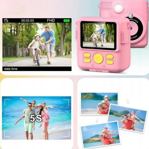APARAT DYI DO DRUKOWANIA ZDJĘĆ # 1080P # KARTA 32GB # RÓŻOWY