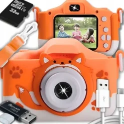 APARAT FOTOGRAFICZNY CYFROWY DLA DZIECI 40Mpx KAMERA ZABAWKA GRY+KARTA 32GB