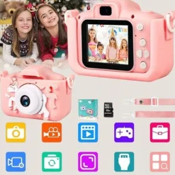 APARAT FOTOGRAFICZNY CYFROWY DLA DZIECI KAMERA ZABAWKA GRY + KARTA 32GB