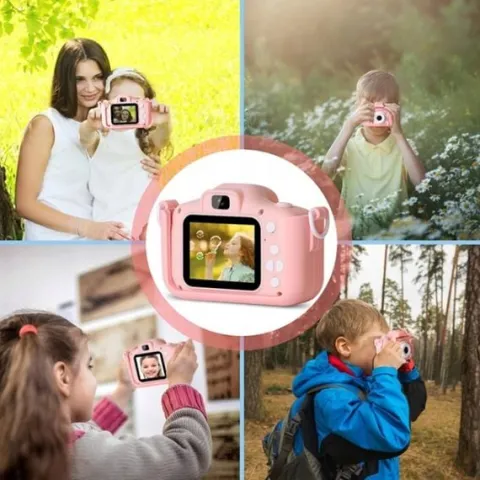 APARAT FOTOGRAFICZNY CYFROWY DLA DZIECI KAMERA ZABAWKA GRY + KARTA 32GB