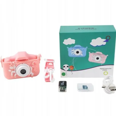 APARAT FOTOGRAFICZNY CYFROWY DLA DZIECI KAMERA ZABAWKA GRY + KARTA 32GB