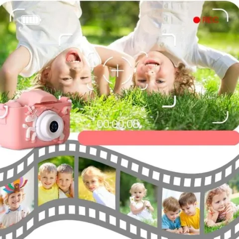 APARAT FOTOGRAFICZNY CYFROWY DLA DZIECI KAMERA ZABAWKA GRY + KARTA 32GB