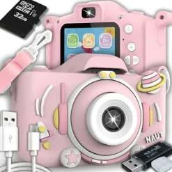 APARAT FOTOGRAFICZNY CYFROWY DLA DZIECI 40Mpx KAMERA ZABAWKA GRY+KARTA 32GB